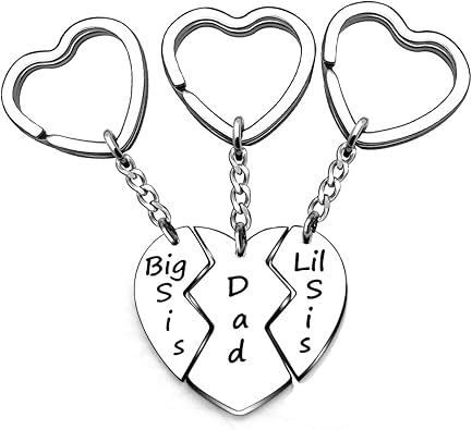 daddy daughter keyring