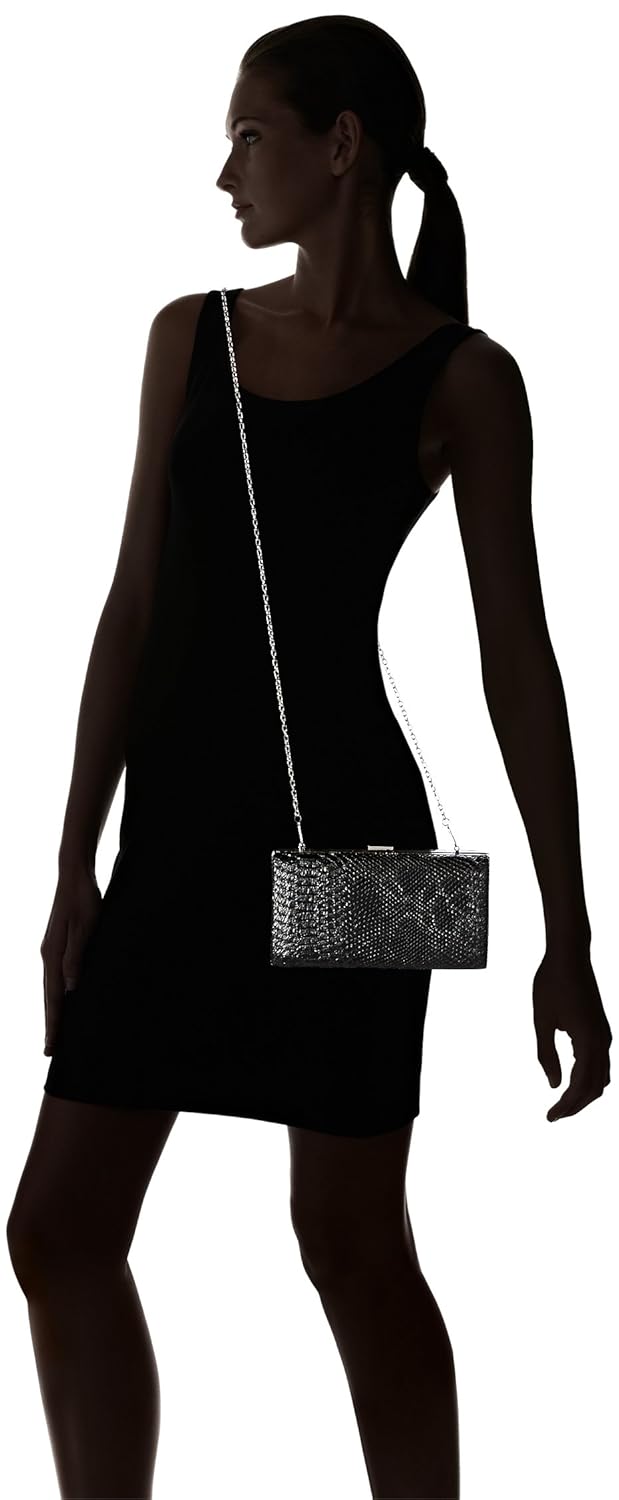 lino perros women's clutch (black)