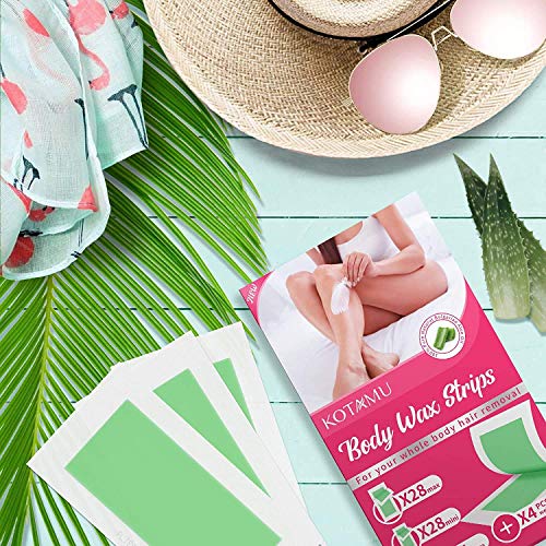 Body Wax Strips, KOTAMU Hair Removal Waxing Strips for Face Legs