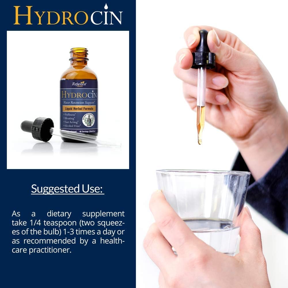 Hydrocin Natural Diuretic for Healthy Water Balance - All-Natural Herbal Liquid Formula - Dandelion, Chanca Piedra, Green Tea and More: Health & Personal Care