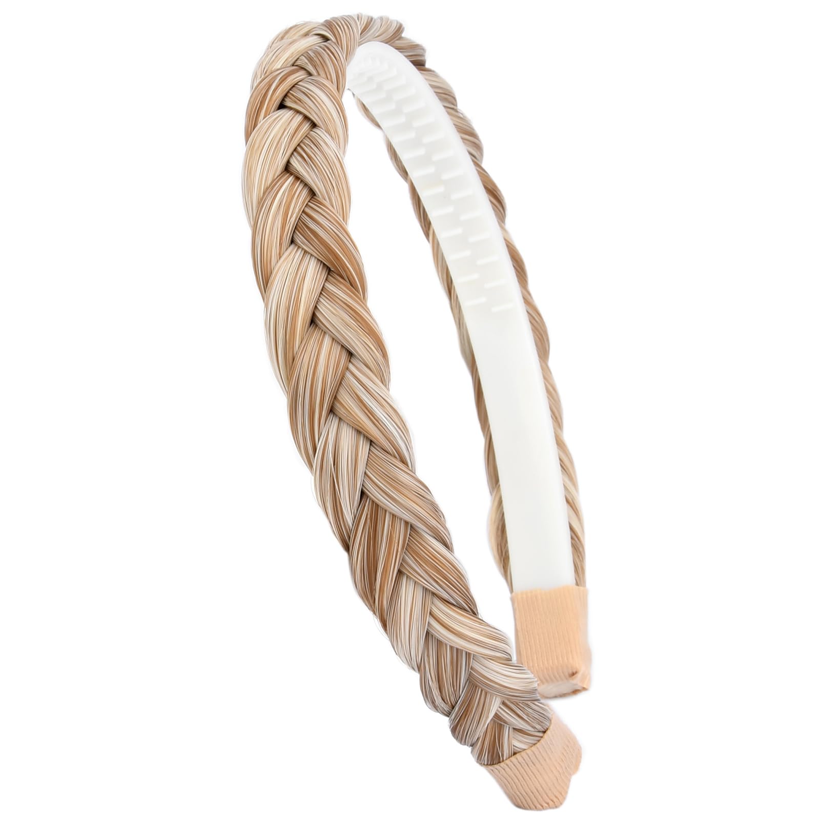Gledola Braided Headband With Teeth Braids Hairband With Tooth Synthetic Hair Band Plaited Hairband For Women (Sandy Blonde) — image 1