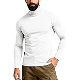 Mens Turtleneck Long Sleeve Shirts Thermal Base Layer T-Shirts Pullover Top Lightweight Undershirt