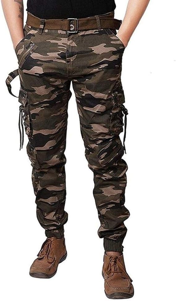 Buy Elitify Men's Army Printed Cargo Regular Pant (Multicolour, 28) at