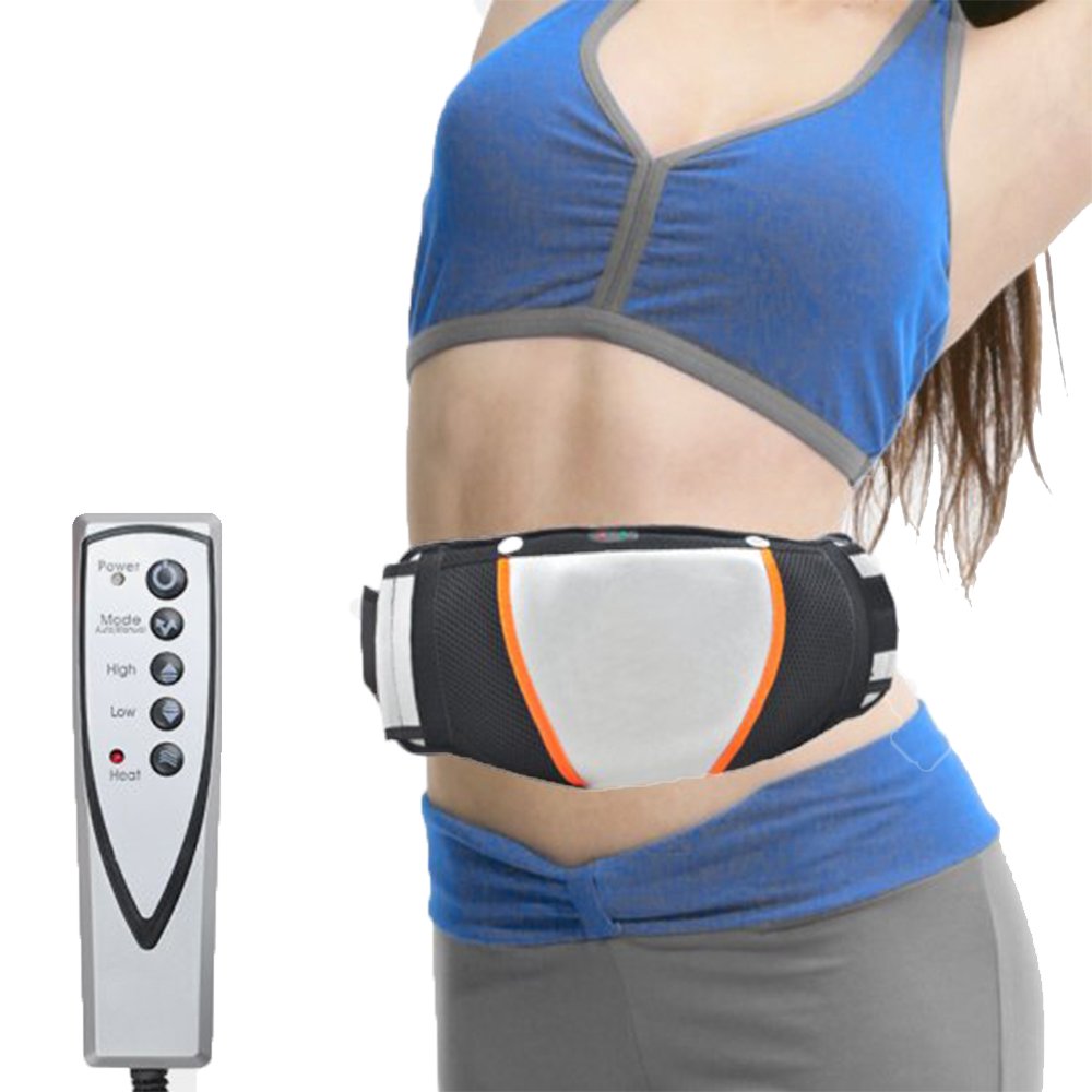 Photo 1 of Zinnor Electric Exercise Belt, Electric Exercise Heat Loss Weight Vibrating Shape Slimming Massage Belt Fat Burner Waist Trimmer Shaper Belt for Body Slimming Men and Women - Black