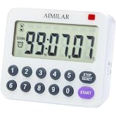 AIMILAR Magnetic Digital Kitchen Timer with Direct Numerical Keypad, Loud Alarm - 99Hr Countdown Count Up Timer for Cooking Baking Classroom, Batteries Included