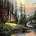 Fairylove DIY Oil Painting Paint by Numbers Kits for Adults & Kids Home Wall Decor Nature View Canvas Art Work - Without Frame (Cabin in The Woods, 16 x 20 inch)