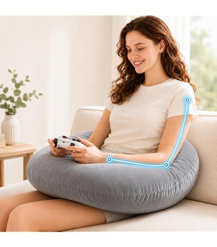 Amazon.com: AmyWtb Ergonomic U-Shape Gaming & Lap Pillow - Crochet