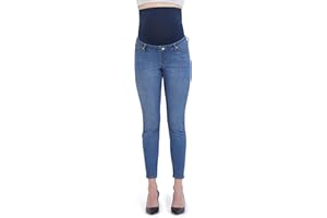 Savi Parker Women’s Maternity Jeans Over The Belly Waistband with Belt Loops - Pregnancy Clothes, Maternity Pants