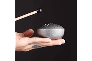Steel Tongue Drum 3 inch 6 Notes, Mini Hand Drums Tank Drum-Musical Percussion Instrument with Mallets and Music Book, Percus