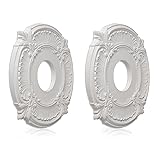ELFCAB 2 Pcs Molded PU Ceiling Medallion for Light