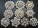 Your Perfect Gifts 10 pcs Assorted Rhinestone Buttons Brooch Embellishment Set Pearl Crystal Wedding Brooch Bouquet BT165
