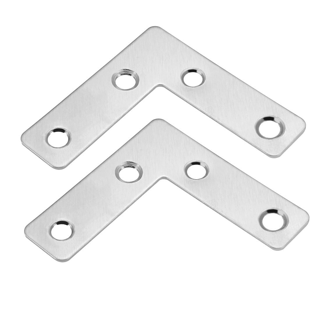 Sourcingmap Flat Plate L Shape, 50mmx50mm, Stainless Steel 304 Angle Corner Brace Repair Brackets, Pack of 20