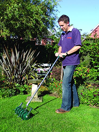 Greenkey Garden and Home Ltd 700 Rolling Lawn Aerator, Green or Black - Thumbnail 4