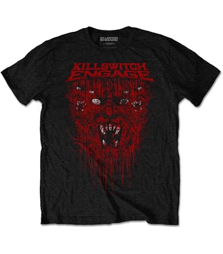 Amazon.com: Killswitch Engage Men's Skull Spraypaint T-Shirt Small
