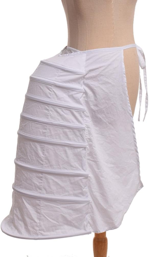 GRACEART Women's Victorian Crinoline Hoop Bustle Cage Pannier, White - Image 3