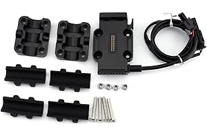 ZDETGU Universal Power Base for Motorcycles Plastic Charging Stand Compatible with 12mm/22mm Roll Bar Brackets Phone Navigati