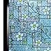 DUOFIRE Stained Glass Window Film Color Flower Pattern Privacy Window Film Decorative Glass Film No Glue Anti-UV Window Sticker Non Adhesive for Bedroom Living Room 35.4in. x 78.7in. DP003-1