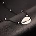 Hongxin Beach Necklace, Boho Silver Shell Necklace Jewelry Women Choker Necklace Collier Beach Sea Maxi Necklace Rope Chain For Women Girl Gift Bohemian Ankle Bracel (A)
