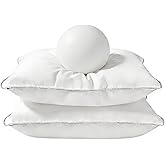 Pantrypoet Luxury Down Feather Pillow Set of 2 - Queen/King Bed Pillows for Sleeping with Premium 100% Cotton Cover (Queen)