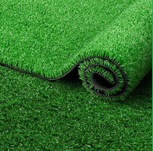 Artifical Grass Carpet Mat Astro Turf Lawn Thick Soft Square Garden Outdoor Realistic Looking Weather Resistance - 100x100cm