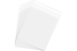 uxcell 7"x 5" Acid-Free Picture Sleeve, 50 Pack Crystal Clear Photo Sleeves Storage Bags Transparent Sealing Bag for 4"x 6" A