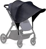 Esteopt Pram Sun Shade UPF50+ Universal Baby Stroller Canopy Black