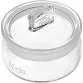 Cutbar Glass Weighing Bottle Low Form Transparent Laboratory Storage Flask for Hygroscopic Chemicals Accurate Measurements in Lab Settings - Borosilicate Glass Material with Ground Stopper