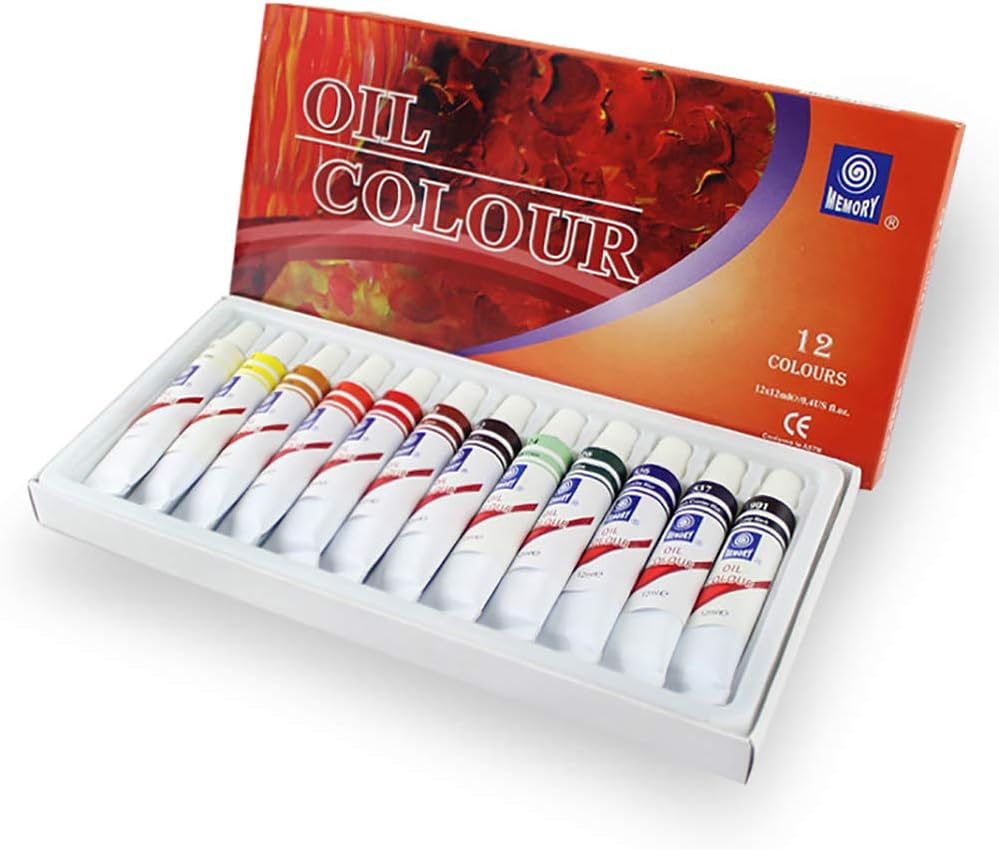 aoory Oil Colour Paint Artist Oil Paint Set Art Paints of 12 Color Suited to Precise Mix on Palette
