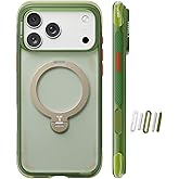 TORRAS Ostand Q3 Air for iPhone 17 Pro Case 6.3 inch with Stronger Magnetic Stand, Fit for Magsafe, Airbags Protection, Camera Control for iPhone 17 Pro Case, Shockproof & Stylish Evergreen