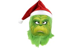 WPOZD Green cosplay mask christmas decoration latex full face halloween props (mask-A)