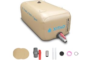 XITAO 29Gal/110L Water Storage Bladder w/Water Level Indicator, Large Capacity Foldable Water Storage Containers, Portable Emergency Water Tank Water Bag for RVs, Fire Prevention, Irrigation