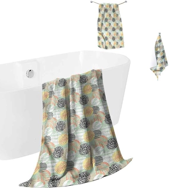 hengshu - Juego de Toallas de Microfibra para baño, Hojas de Palmera