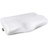 ZAMAT Memory Foam Pillow for Neck Pain Relief, Adjustable Orthopedic Ergonomic Cervical Pillow for Sleeping with Washable Cover, Bed Pillows for Side, Back, Stomach Sleepers