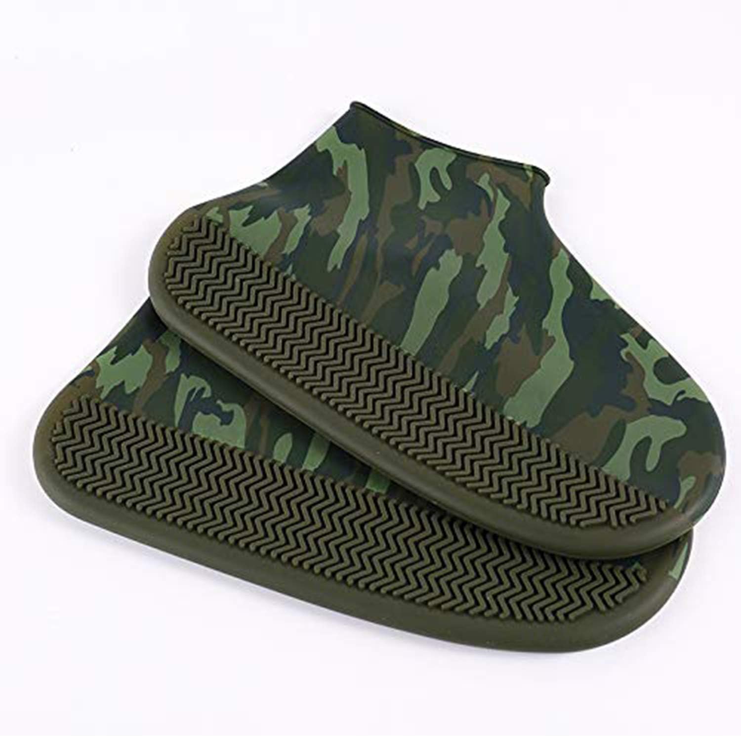 Waterproof Shoe Cover | Reusable Silicone Boot Shoe Covers | Silicone Rubber Shoe Protectors for Indoor and Outdoor Protection |Made of Heavy Duty Silicone|Men Women Kids |1 Pair。 (Large, Camouflage)