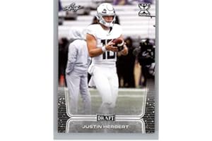 2020 Leaf Draft Football #3 Justin Herbert Pre-Rookie Trading Card Oregon Ducks