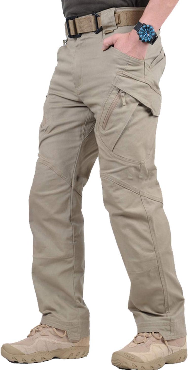 Men's Tactical Trousers Outdoor Lightweight Cargo Pants with Multi Pockets