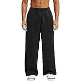 ATOFY Men's Baggy Sweatpant Wide Leg Lounge Sweatpants Elastic Waist Drawstring Loose Joggers Athletic Pants with Pockets