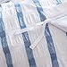 Merryfeel Seersucker Duvet Cover Set,100% Cotton Yarn Dyed Seersucker Textured Duvet Cover Set,3 Pieces Bedding Set - King Navy