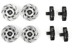 VBEST LIFE 1/7 RC Car Aluminum Alloy Wheel Brake Disc, RC Upgrade Part Fit for TRAXXAS Unlimited Desert Racer UDR (Black)