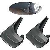 2 Pcs Mud Flaps Splash Guards Mudguards Mudflaps with Hardware Kits Accessories,8.27 Inches X 12.6inches Tire Rear Trim,Universal for Most Cars, Suvs (Black)