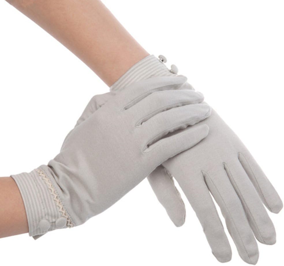 Women Summer Ladies 100% Cotton Short UV Protection Sun Driving Gloves