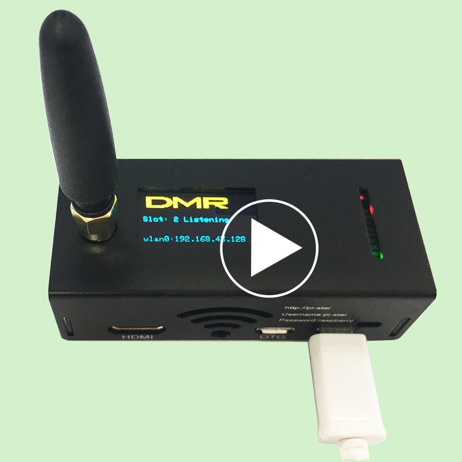 Upgraded 4.2 MMDVM Hotspot DMR Dstar Spot Assembled Radio Station OLED Antenna WiFi Digital Voice Modem P25 DMR YSF Raspbery Pie