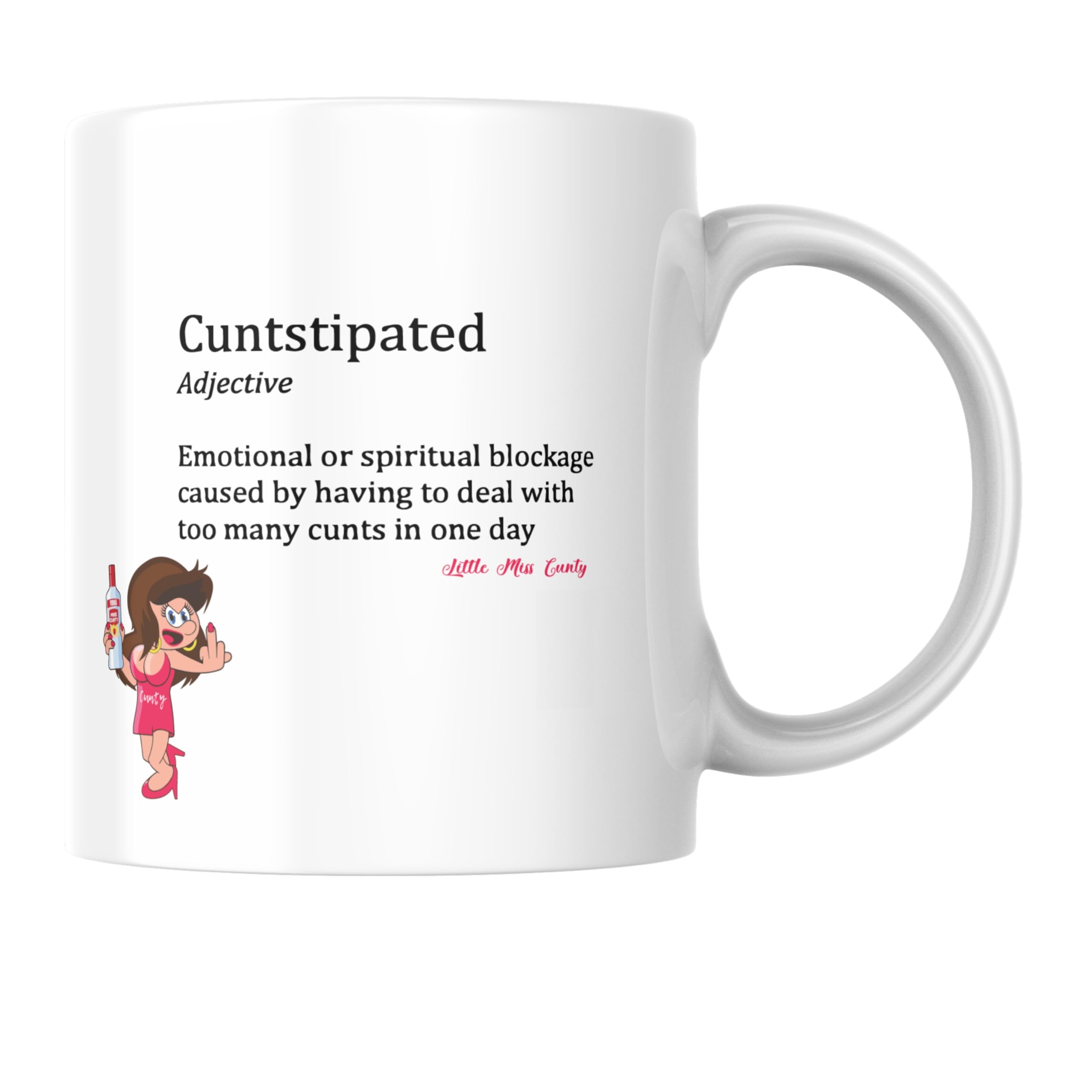 Cheeky Chops Cunt Mug for Adults Rude Sweary Offensive Sarcastic Humour Coffee Cup for Men Women Birthday Secret Santa Novelty (Cuntispated)