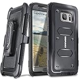 COVRWARE Galaxy S7 Edge [Aegis Series] + Full-Coverage Screen Protector, Heavy Duty Rugged Full-Body Armor Holster Case [Belt Swivel Clip][Kickstand] For Samsung Galaxy S7 Edge, Black (CW-S7EG-AG01)