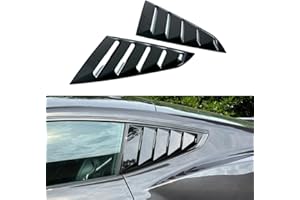 JSD SPACE Vintage Quarter Window Louvers for Mustang Fastback 2024+ (Gloss Black)