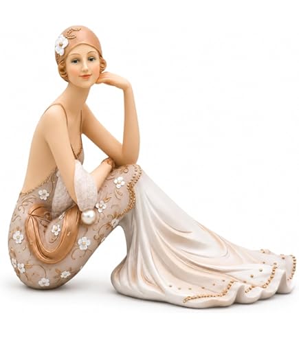 Amazon.com: Cosmos Gifts Fine Elegant Lady in Blue Dress Walking