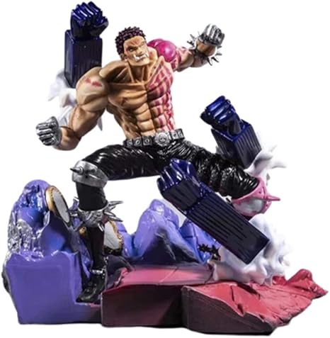 Amazon Com Qal One Piece Anime Action Figure Big Mom Pirates Charlotte Katakuri Vs Luffy Statue Pvc Doll Model Kids Toys Gift 27cm Home Kitchen