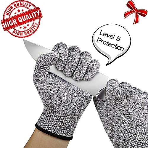Cut Resistant Gloves,Cuts Gloves, Food Grade Level 5 Protection, Breathable Work Gloves for Mandolin Slicing, Meat Cutting, Fish Fillet Processing and Yard Work for Men & Women(Large)