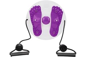 Mtxorvix 1pc Twisting Waist Disc Balance Boards with Pull Handles with Massage Foot Sole for Slimming Fitness, Exercise Massa