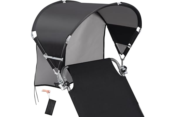 Universal Chair Umbrella Canopy, Foldable Portable UPF 50+ Chair Sun Shade Attachment with Adjustable Clamp Fits Most Brands’ Beach, Outdoor, Travel, Camping, Patio, Tanning, Zero Gravity, Patented
